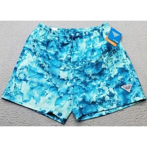 Columbia PFG Rambler Swim Trunks Shorts Men M Multi Printed Swimwear Regular Fit